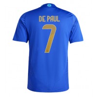 Camiseta Argentina Rodrigo De Paul #7 Visitante Equipación Copa America 2024 manga corta